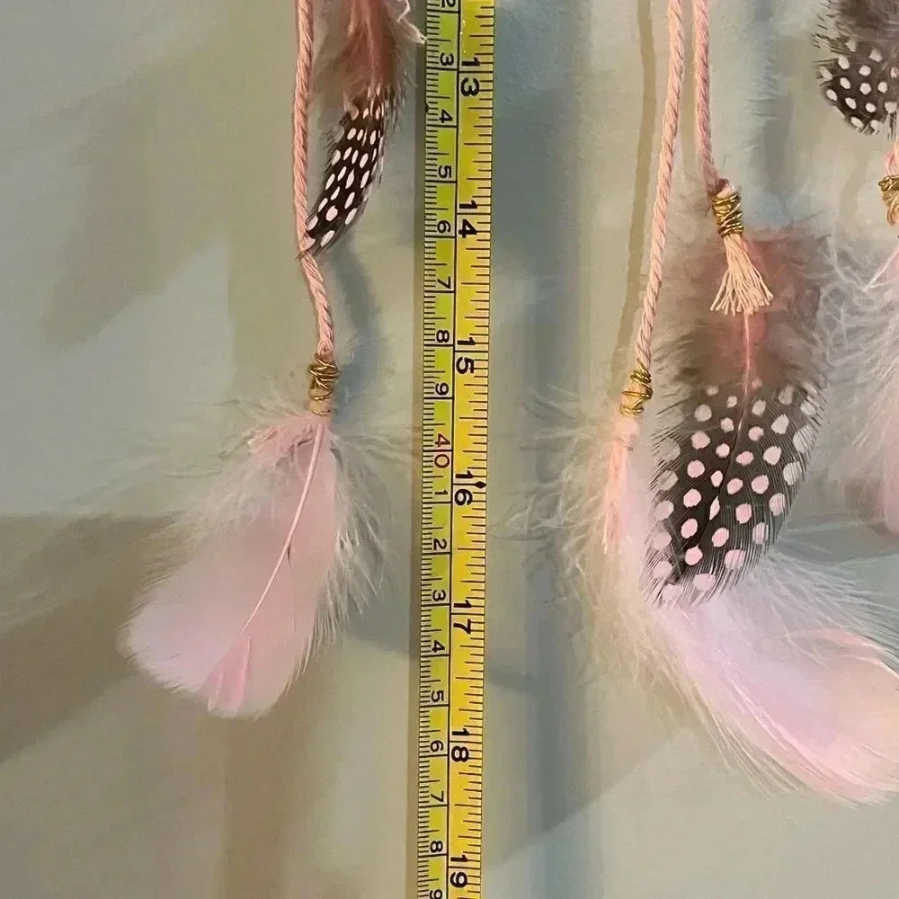 Lorena Espinoza Design handmade dream catcher with gemstone in pink